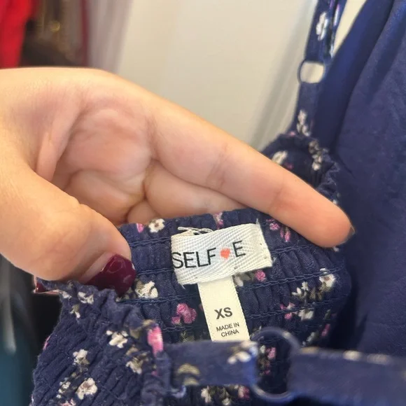 Target Navy Floral Mini Dress - Picture 3 of 3